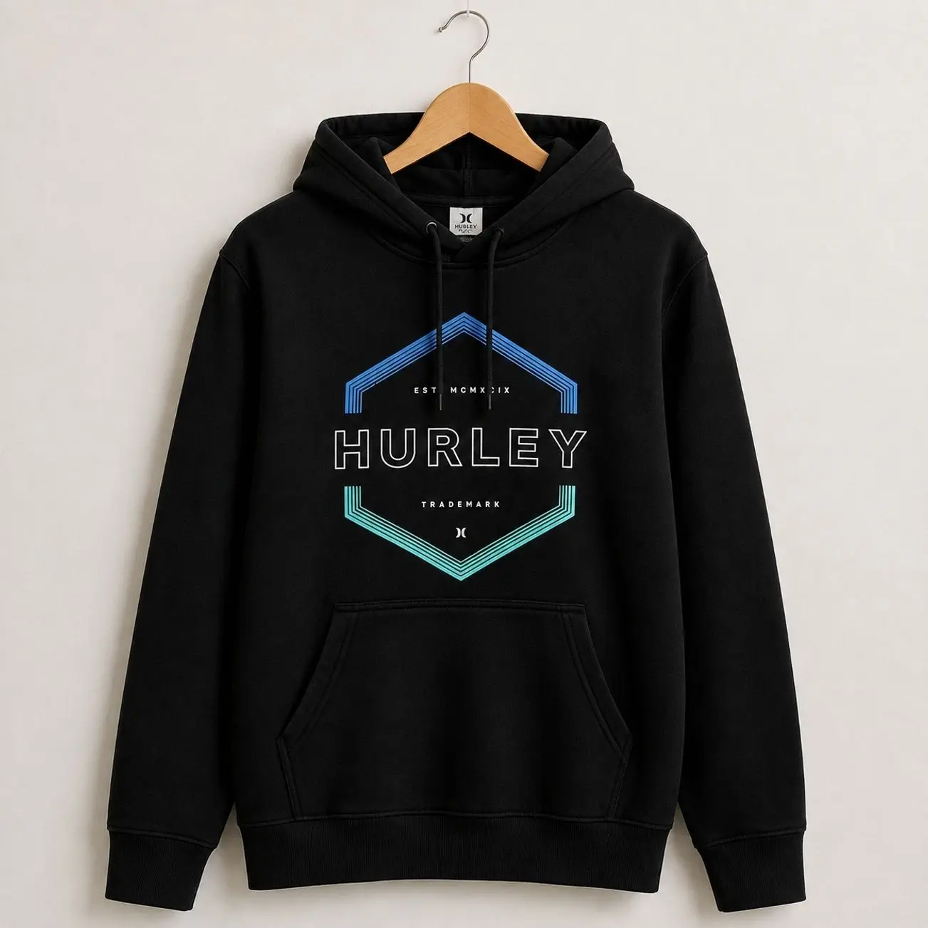 Graphic Pullover Hoodie, Unisex Casual Streetwear Sweatshirt with Geometric Front Print, Kangaroo Pocket & Drawstring Hood I