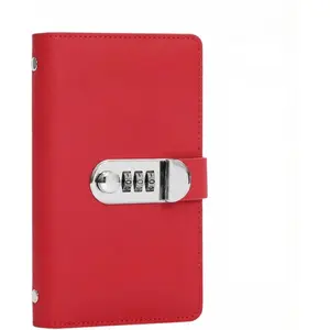 100 Envelope Challenge Binder with Lock, Savings Challenges Book with Envelopes, Money Saving Challenge Binder Helps You Successfully Reach Your Savings Goals (Red B)