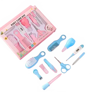 Hair Health Care Thermometer Grooming Brush Clipper Teether Toothbrush Kit Baby Essentials 10PCS Baby Nail Trimmer Care Set Kid