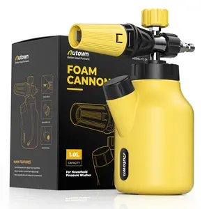 Foam Cannon for Pressure Washer,Snow Foam Cannon Car Wash Sprayer with 1/4 Inch Quick Connect, Adjustable Nozzle and 1 Liter Bottle Fits Most Car Washing Accessories