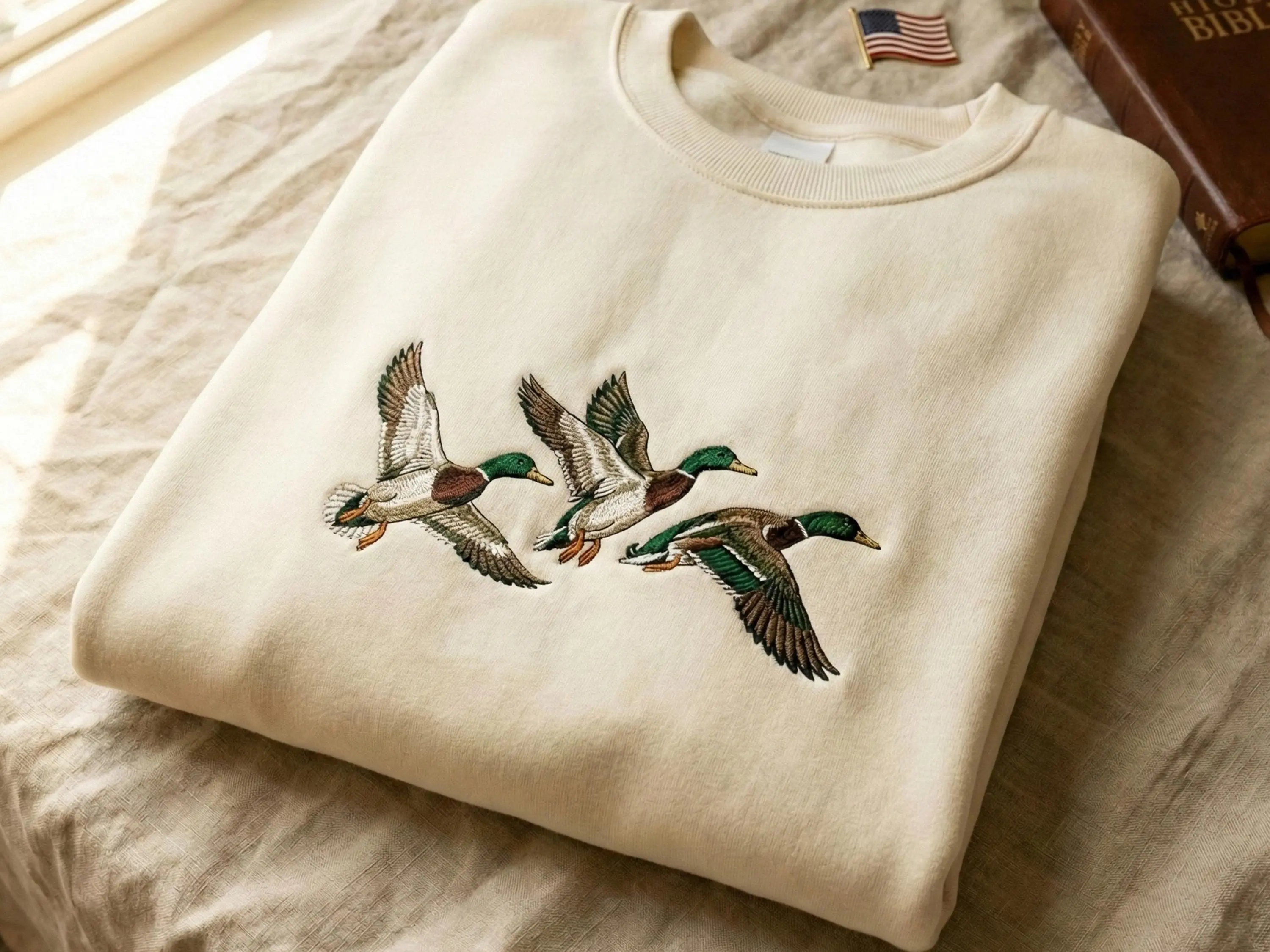 Mallard Duck Embroidered Sweatshirt