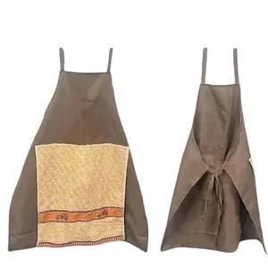 Men's Chef Prank Apron with Hidden Surprise Pockets Adjustable Straps Durable Polyester for Barbecue Cooking or Holiday Gift Kitchen
