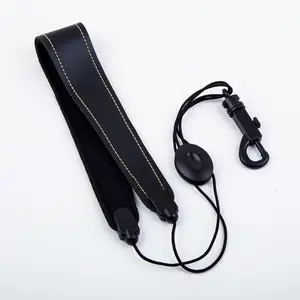 Adjustable Saxophone Shoulder Strap High-Quality Leather Nylon Padded Neck Strap with Hook Buckle Musical Instrument Accessory