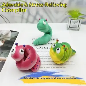 Deformable Caterpillar Stress Relief Toy, Creative Sand Pull-A-Part Toy for Kids, Innovative Plaything, Kawaii Squishies