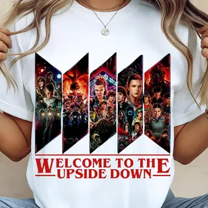Welcome to the Upside Down Graphic Youth Tee, Horror TV Show Hawkins T-Shirt for Men, Women and Kids