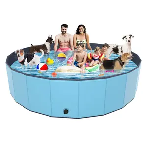 Foldable Pool 87 x 16 in, Blue | Collapsible
