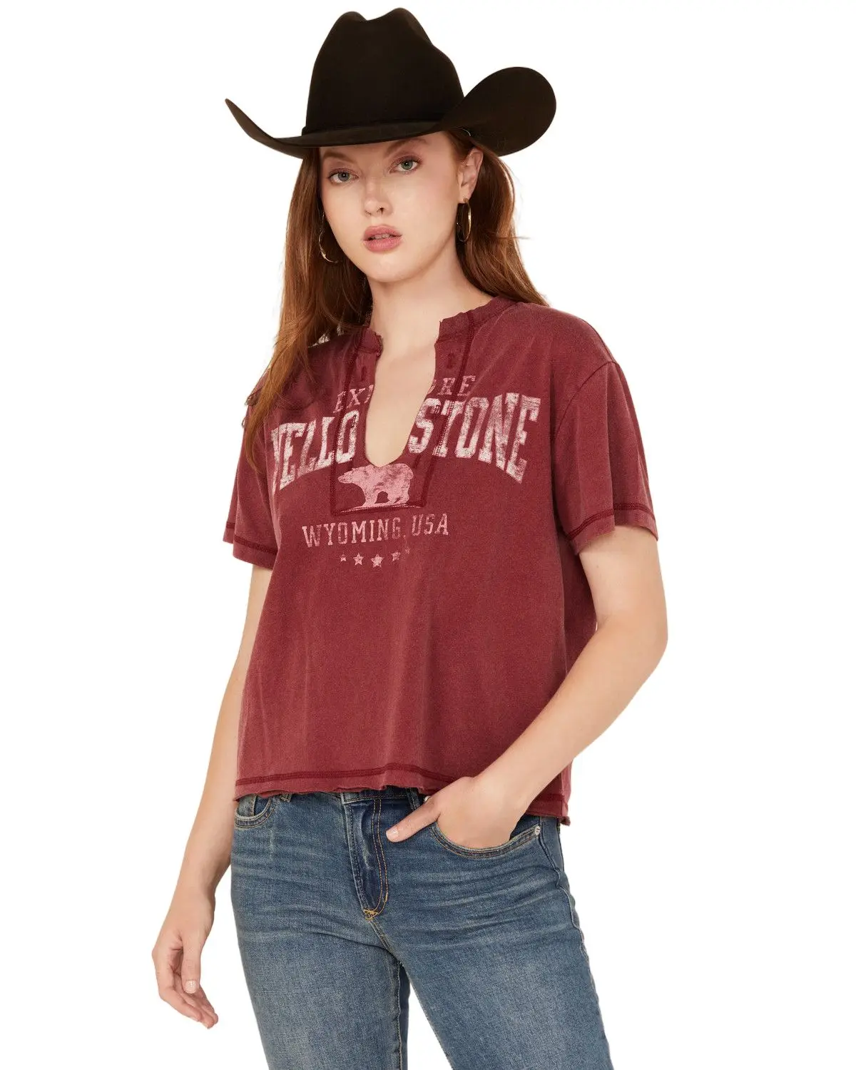Youth In Revolt Women's Women'S Yellowstone Short Sleeve Graphic Tee - Ya2399a-600-C0868v2