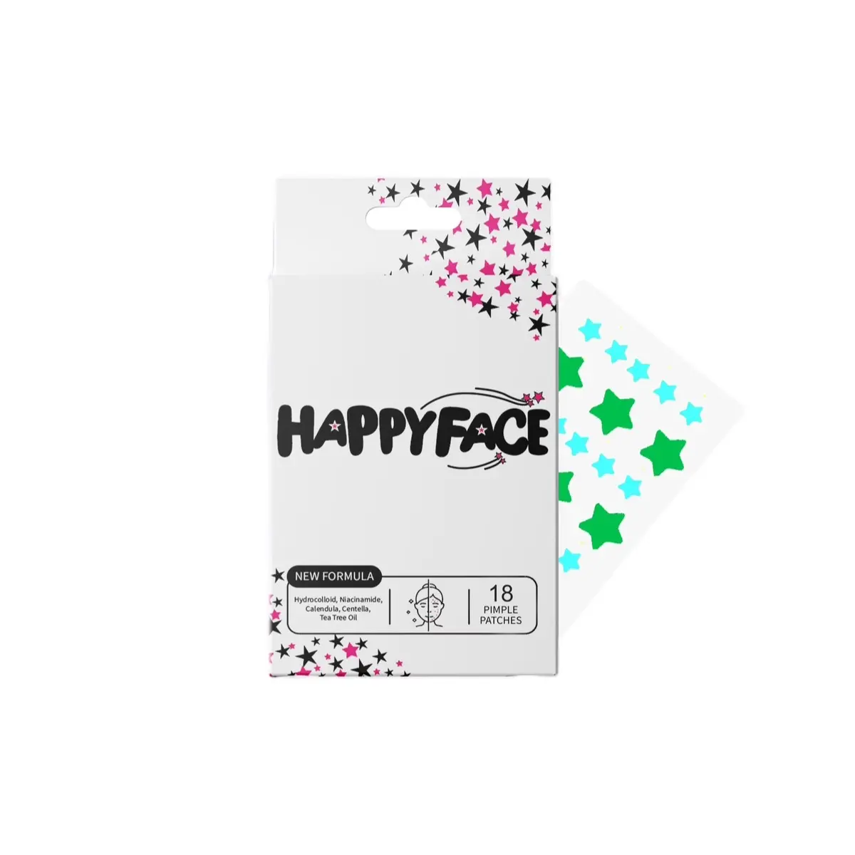 Electric Star Pimple Patches, Acne Spot Dots, Retro Party Pack 18 Count, Hydrocolloid, All Skin Types, Skincare, Hypoallergenic