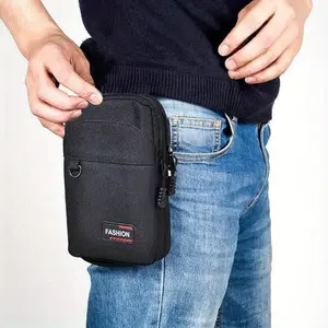 Three Layers Outdoor Military Waist Men Phone Pouch Camping Hunting Tactical Waist Bag Black Outdoor Tactical Bag
