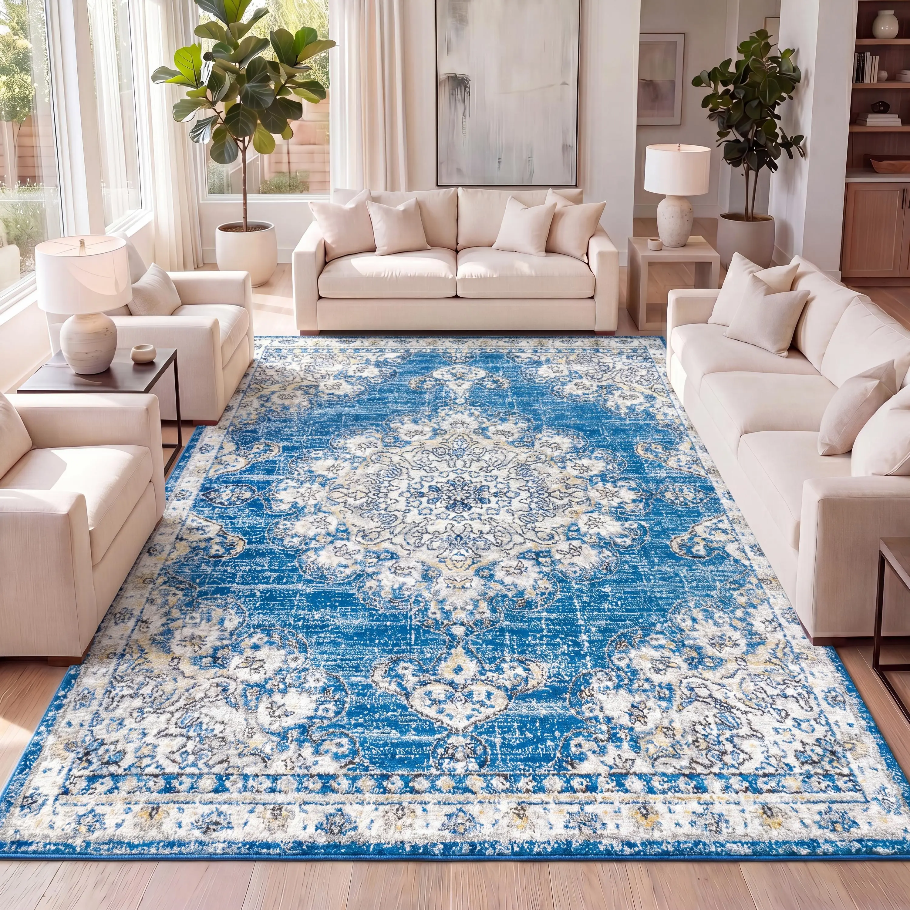 JONATHAN Y Leann Bohemian FLAIR Boho Vintage Medallion Indoor Area Rug; for Living Room, Kitchen, Bedroom, Dining Room, Office