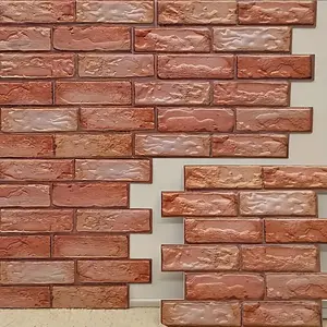 10 Piece 3D Brick Wall Stickers, Self-Adhesive PVC, Easy Installation and Cutting, Durable, Old Style Design, Home Office Kitchen Bathroom Outdoor Use