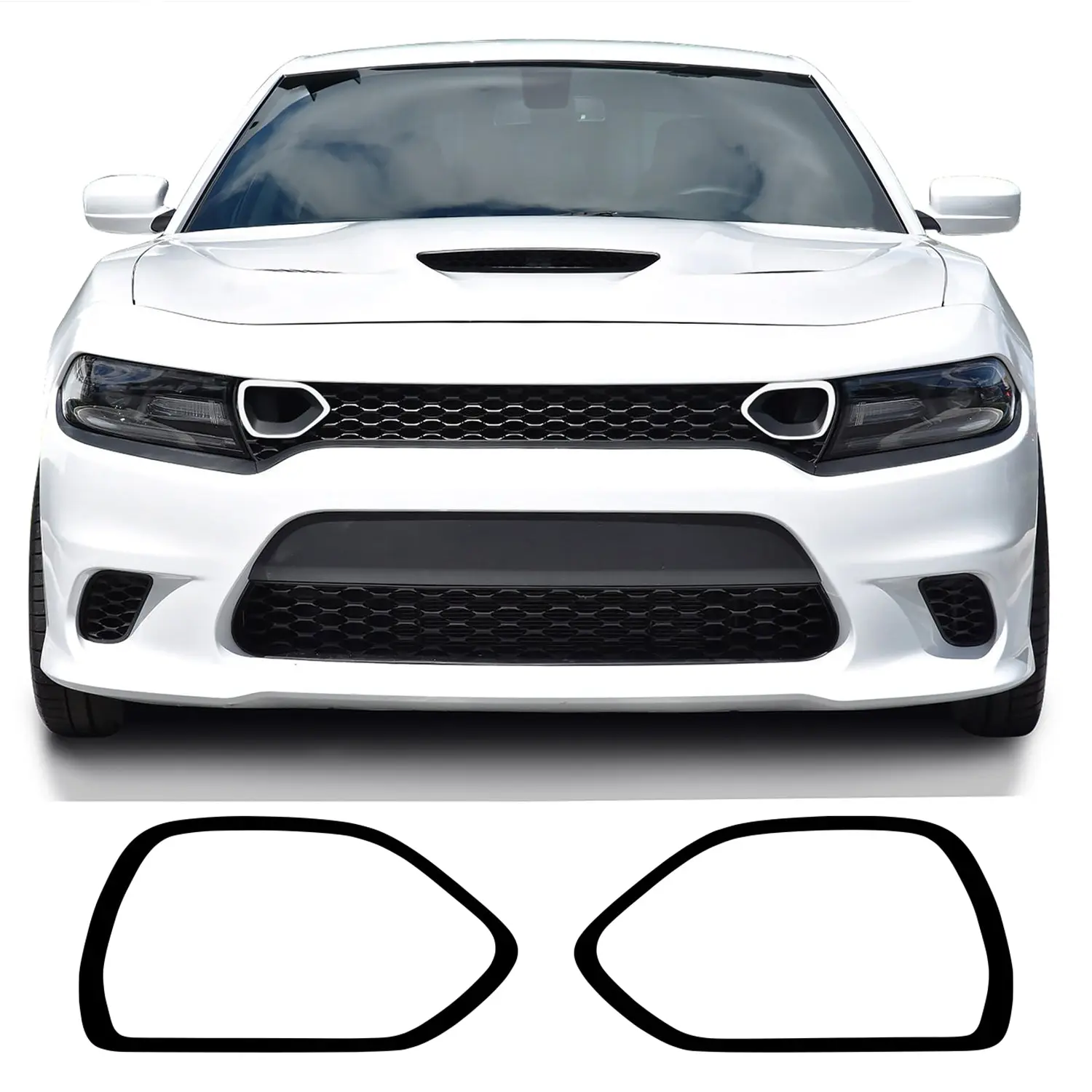 Upper Grille Bezel Overlay Decal Stickers Fits Dodge Charger 2019-2022 ...