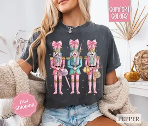 Nutcracker Christmas Shirt Comfort Colors Holiday Tshirt, Women's Holiday Tee