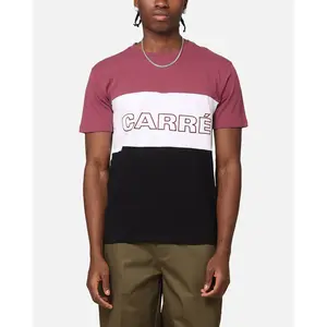 Carre Boost Panel T-Shirt Maroon/White/Black