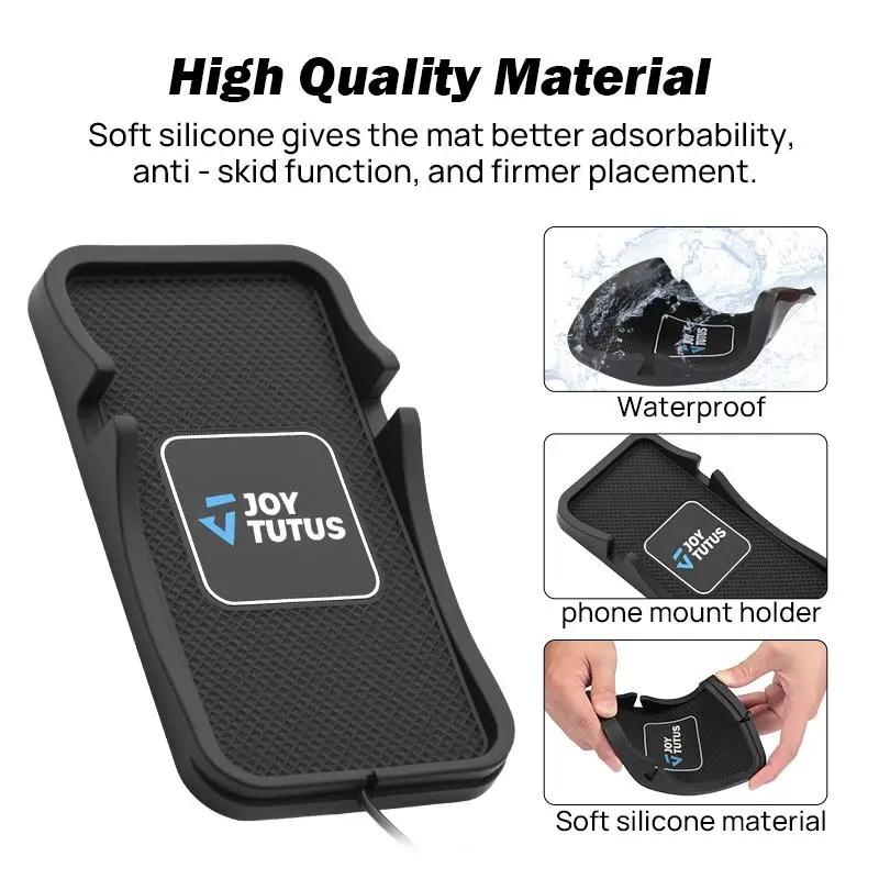 Joytutus Wireless Car Charging Pad—Supports 15W Automatic Fast Charging Output. Designed Specifically for SUVs, Trucks, and RVs, Features a Non-slip Rubber Base and a Hands-free Stand Function—an Essential and Practical Accessory for Your Travels