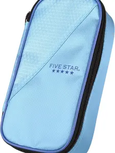 Back to School Pencil Pouch, Pen Case, High-Capacity Zipper Pouch, Storage Organizer for School Supplies Earbuds Chargers Cables Makeup, Blue/Denim