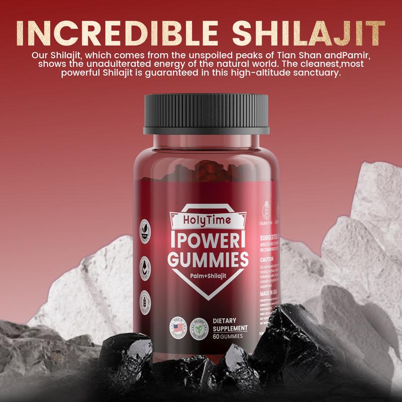 HolyTime Shilajit Gummies 4000 mg | Black Friday & Cyber Monday BFCM Deal | Limited Edition|5-Bottle|Made in USA
