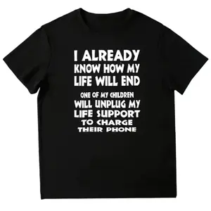 White Lettering on Black Tee: A Funny and Unique Shirt for Casual and Gift Purposes