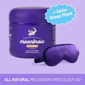 MoonBrew Sleepy Hot Cocoa – Melatonin-Free Magnesium Sleep Drink – Sugar-Free Calm Mix