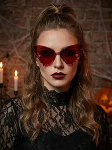 Vintage Halloween Christmas Wedding Birthday Party Butterfly Fashion Sunglasses, Casual Decorative Lenses, All Seasons