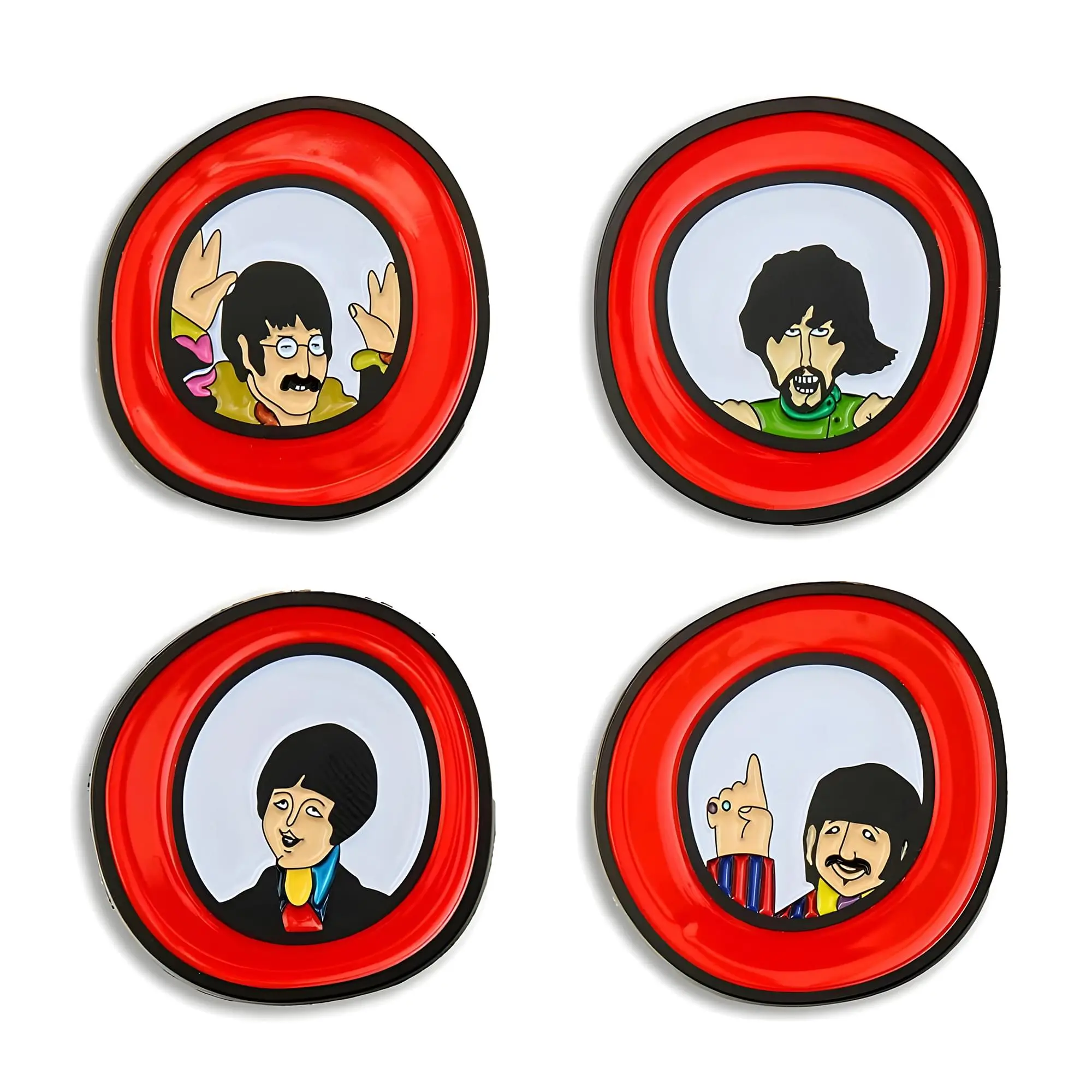 Eaglemoss The Beatles Yellow Submarine Porthole Pin Badge Box Set, Collectible Pins, Brooch Pin