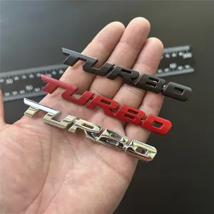 TURBO Car 3D Zinc Alloy Stickers Body Rear Label Side Trim Decals Car Styling Decoration Sticker Auto Exterior Decor Accessories