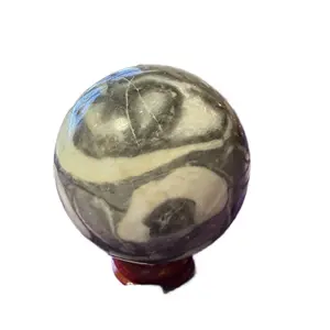 Marble Jasper Sphere - Natural Stone Decorative Orb for Home and Office Decor