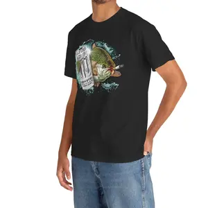 Vintage Trout Fishing T-Shirt Dope Fish |   Funny White Monster Fish Tee |   Retro Fish Graphic Tee, Outdoor Angler, Men's Casual Shirt, Fishing Lover Top