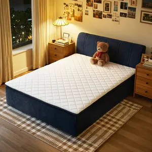 HOOOWOOO All-in-One Compressed Bed with Removable Zip-On Headboard, Hybrid Memory Foam Mattress in a Box, Twin, Full, Queen Sizes, Medium Firm Support, No Assembly Required, No Extra Bed Frame Needed