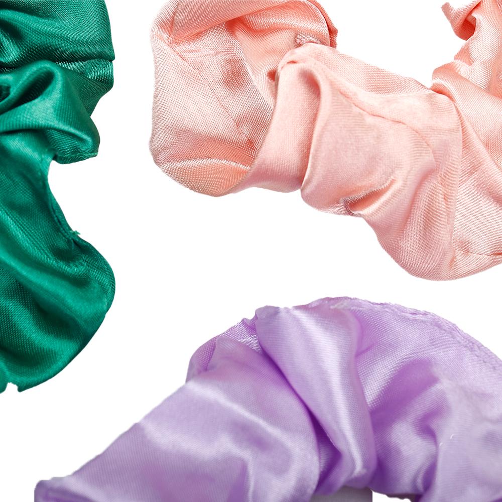 Scrunchies Hair (Random Color) Ties Silk Satin Scrunchy Silk for Hair Silk Ponytail Holders For Women Style