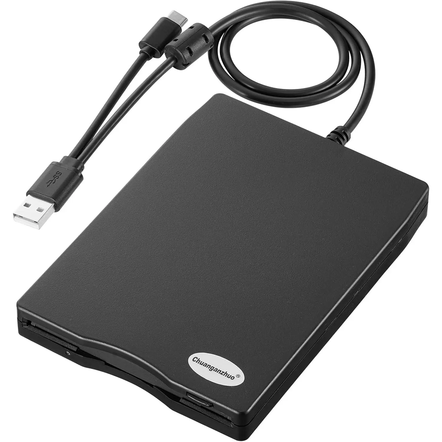 Portable 3.5 Inch USB C External Floppy Disk Drive Reader Frosted Texture for PC Laptop Notebook Computer Compatible with Windows 11/10