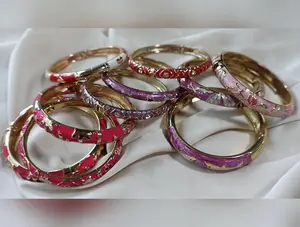 Elegant Colorful Gold Plated Bangles waterproof bracelet boho jewelry banglebracelets with