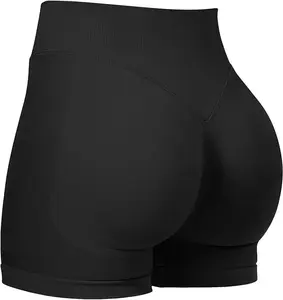 Seamless Shorts 3.6" Scrunch Butt Lifting Gym Shorts for Women Booty Workout Shorts Tummy Control Cycling Shorts Yoga