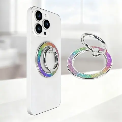 Magnetic Phone Grip Holder with 360° Rotation & Foldable Design, Multifunctional Phone Holder, Compatible with iPhone & Samsung, Ideal for Cellphones, Magnetic Smartphone Holder, Magnetic Phone Holders, Rotating Phone Stand