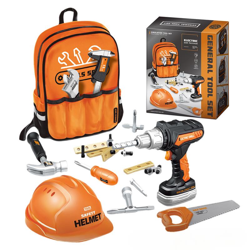 ToolKitToyforKids Kids 19PCS Tool Set -Construction Electronic Drill, Pretend Play forToddlers Aged 0-7, Birthday Giftfor Boys and Girls 4-6 Years Old   RealisticPlaySet  tool box toy Christmas gift stocking fillers gift，educational toy for kids