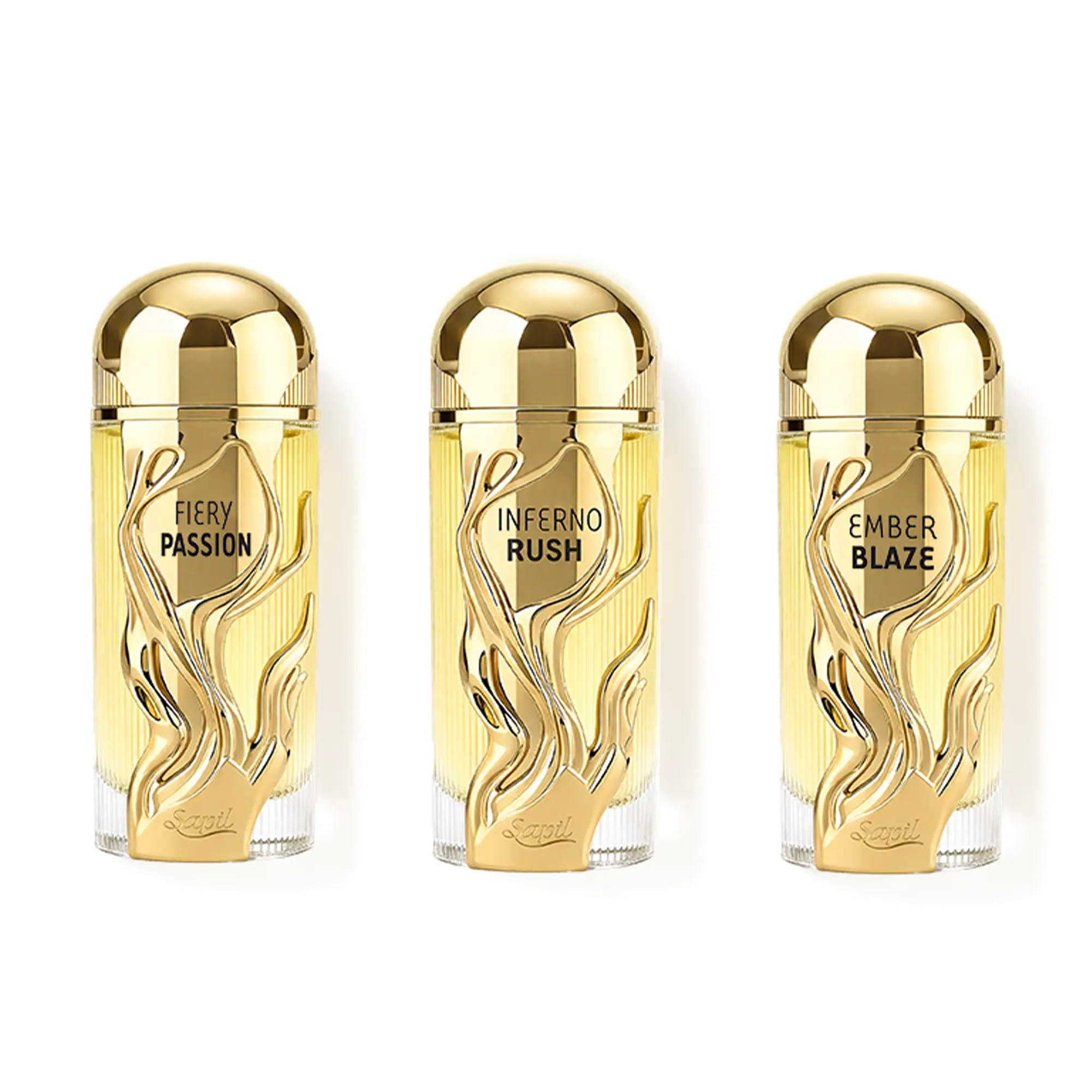 Sapil Zeyn 3PC Perfume Set – Inferno Rush, Ember Blaze & Fiery Passion – Unisex Long Lasting Fire Mood Fragrance Bundle