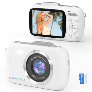 4K 64mp Mini Camera, 18x Zoom Video Camera with Beauty Filter, 32GB Micro SD Card, Portable Travel Camera, Summer Gift