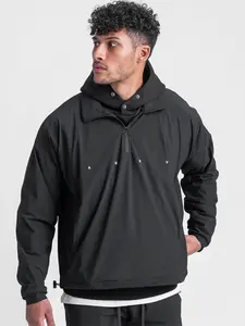 Asrv Functional Style Two-Piece Half-Zip Jacket for Men, Spring & Fall Waterproof Quick-Dry Sport Commute Pullover Coat
