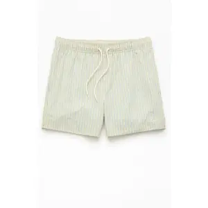 Pacsun Men's Smiley Stripe Seersucker 4.5" Swim Trunks