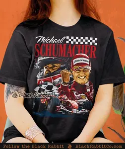 [Sale Up To 25%] Michael Schumacher Vintage Racing Graphic Tee, 90s Motorsport Retro Shirt, Y2K Racing Aesthetic Outfit, Classic Driver Fan Apparel