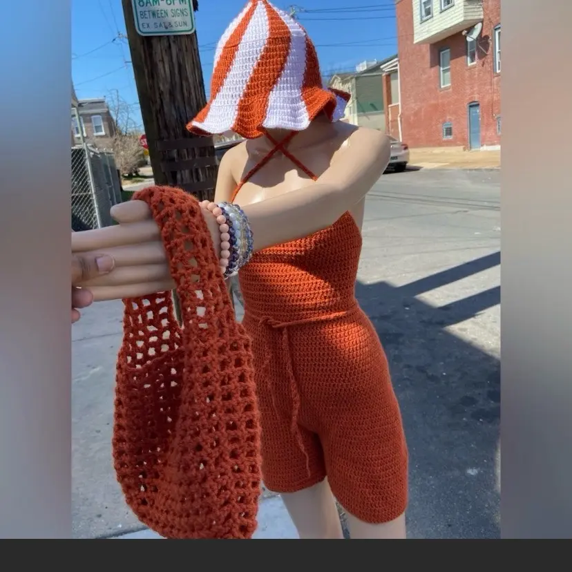 Crochet Romper Set