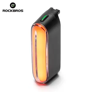 ROCKBROS Bike Tail Light Magnetic Induction USB-C Rechargeable LED Rear Bicycle Light, IPX6 Waterproof,7 Light Mode Options Cycling Safety Flashlight Accessories for Road Mountain