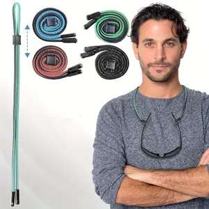 Set of 4 Eyeglass Strap Holders,Soft Elastic Nylon Eyewear Retainers Glasses Lanyards,27'' Non-Slip Eyewear Retainers,Necklace Cords