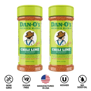 Dan-O's Seasoning Chili Lime - Small Bottle 2 pack (3.3 oz) - All-Purpose Seasoning great on meats and veggies