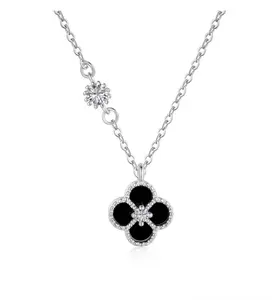 Veekee Black Clover Necklace