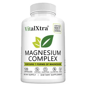 Complex Magnesium Health Supplement - Supports Brain, Muscle, and Sleep Health 120 Capsules