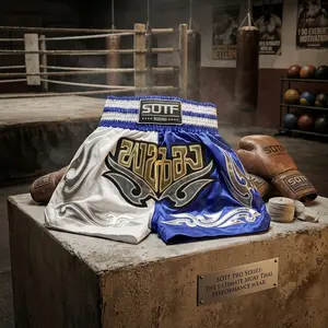 Women's and Men's Boxing MMA BJJ Muay Thai Training Shorts - Professional Fight Shorts for Combat Sports, Lightweight Breathable Quick-Dry Fabric with Side Slits, Perfect for Martial Arts, Kickboxing, and Fitness Workouts