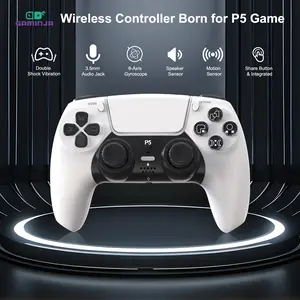 Wireless Bluetooth-compatible Game Controller for P5 Games, Hall Joystick, Dual Vibration, Headphone Jack, Ideal Gift for All Ages