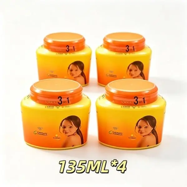 4 Pack Orange Collagen 3-in-1 Body Cream, Long Lasting Hydrating Body Lotion for Dry Dull Skin Care