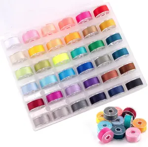 Home 36pcs Sewing Threads and Bobbins,Colors Sewing Thread Set with Storage Plastic Box, Sewing Machine Polyester Thread Set for Brother Singer Janome Babylock and Other Sewing Machines